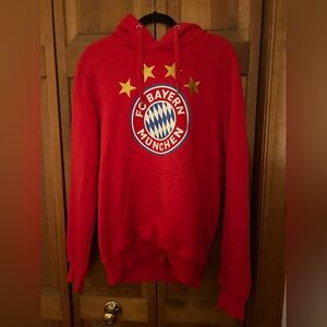 FC Bayern Munchen Men’s M Comfy Cozy Slouchy Red Sporty Cotton Blend Sz Hoodie